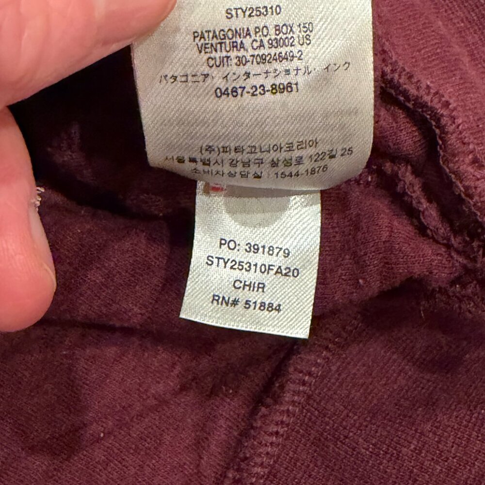 Patagonia Quilted Knit Crewneck Pullover Sweatshirt Burgundy Red Size M - Picture 9 of 10